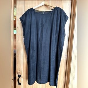 Eileen Fisher Linen Dress CL Black New with Tags
